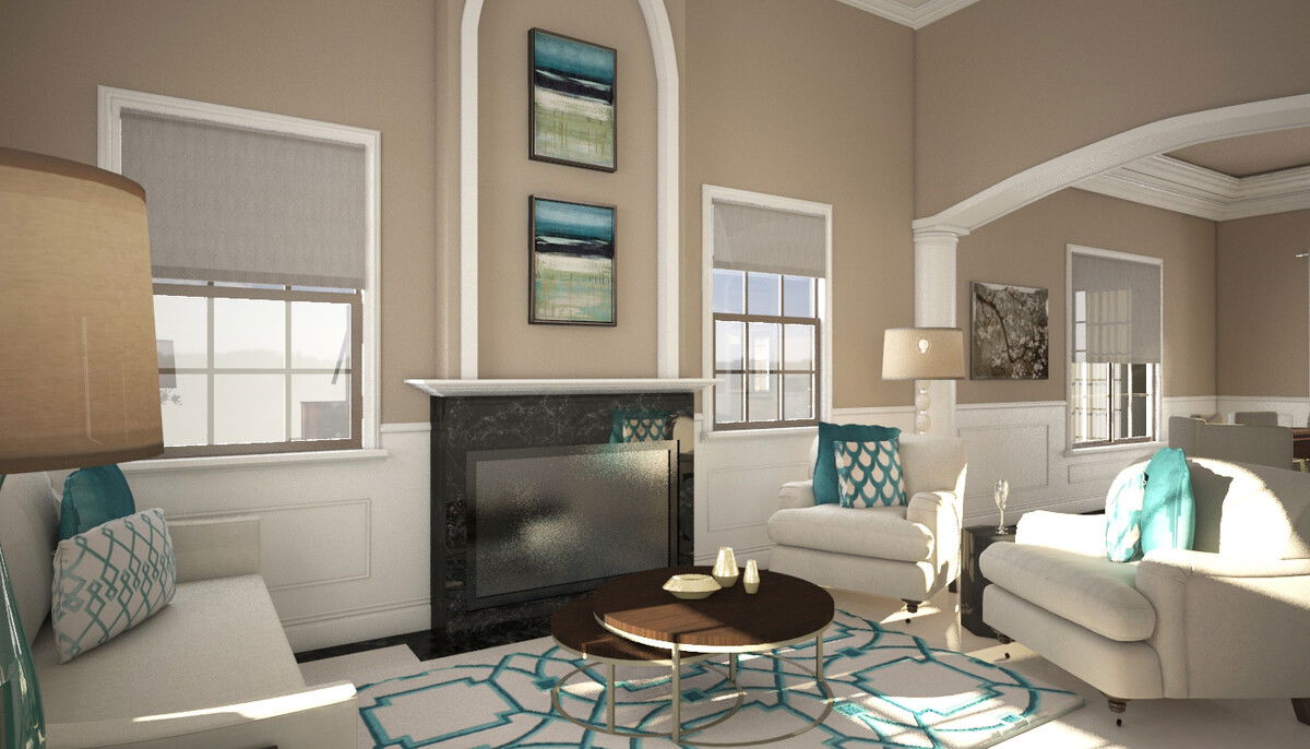 Online Designer Living Room 3D Model 3