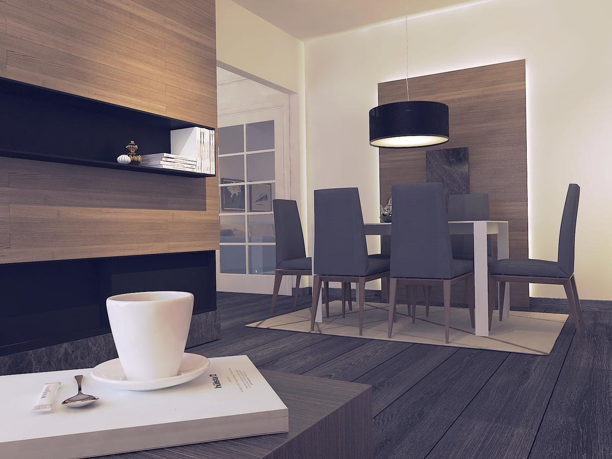 Online Designer Combined Living/Dining 3D Model 3