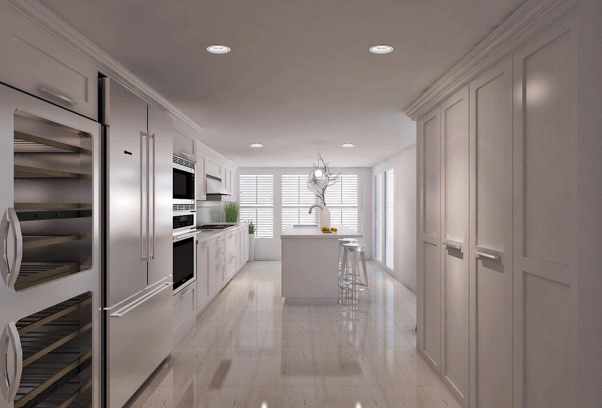 Renderizado de la transformación de la cocina de Debbie