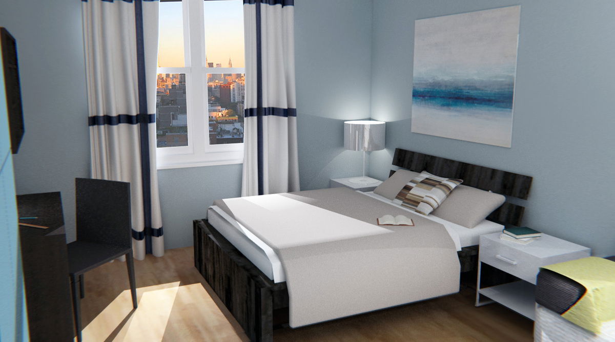 Online Designer Bedroom 3D Model 1