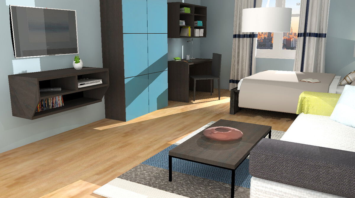 Online Designer Bedroom 3D Model 3