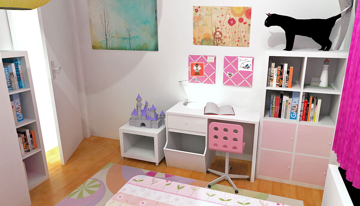 Modelo 3D de Habitación Infantil del Diseñador en Línea 3