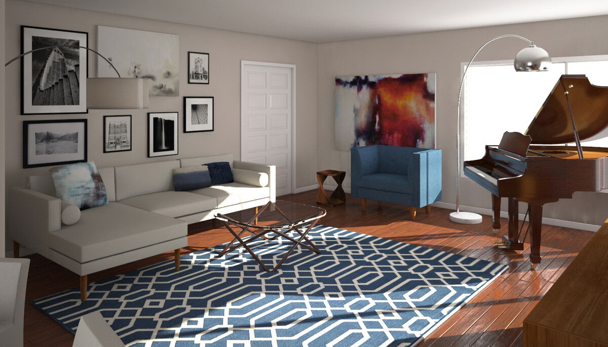 Online Designer Living Room 3D Model 5