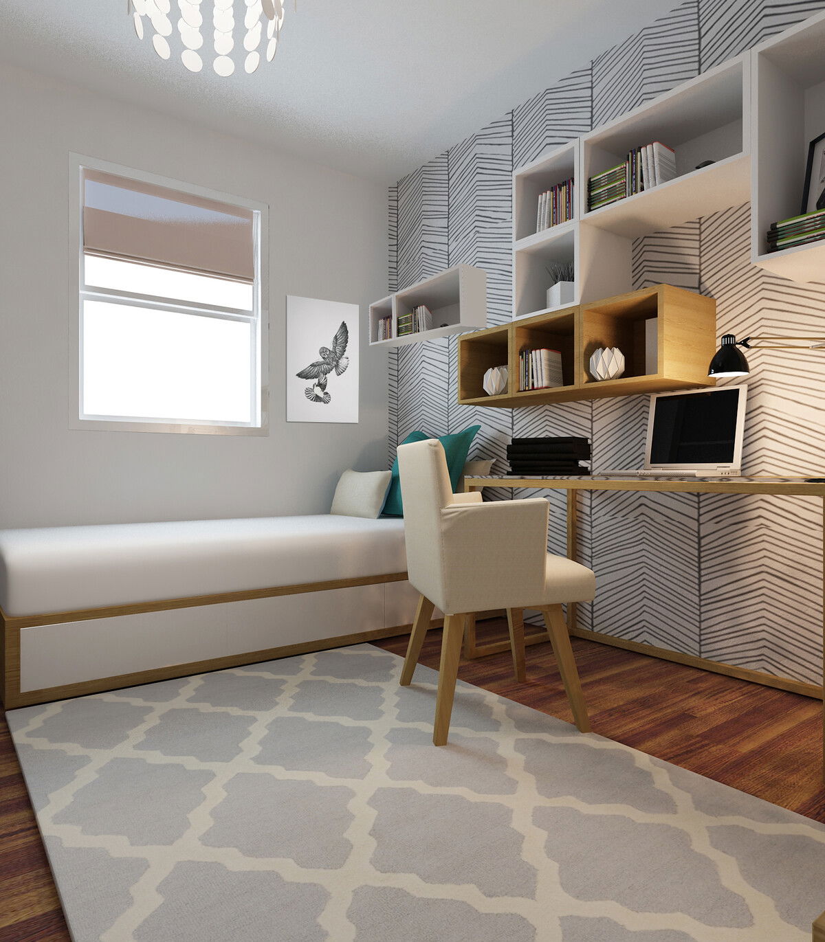 Modelo 3D de Dormitorio del Diseñador en Línea 2