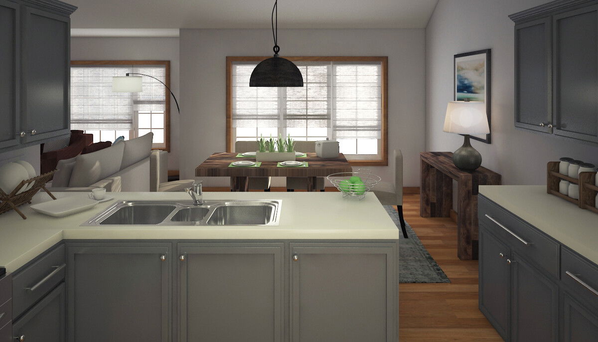 Online Designer Kitchen 3D Model 3