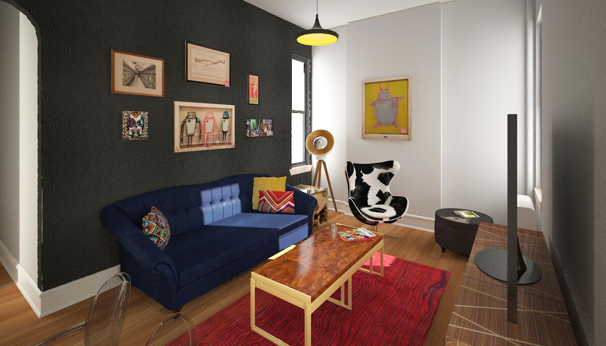 Modelo 3D de Dormitorio del Diseñador en Línea 1