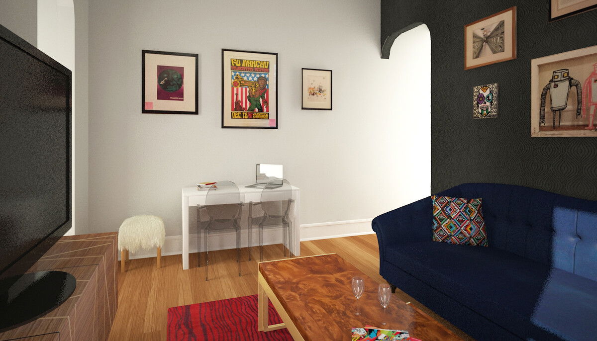 Modelo 3D de dormitorio de diseñador en línea 4