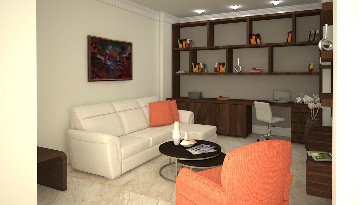 Online Designer Living Room 3D Model 2