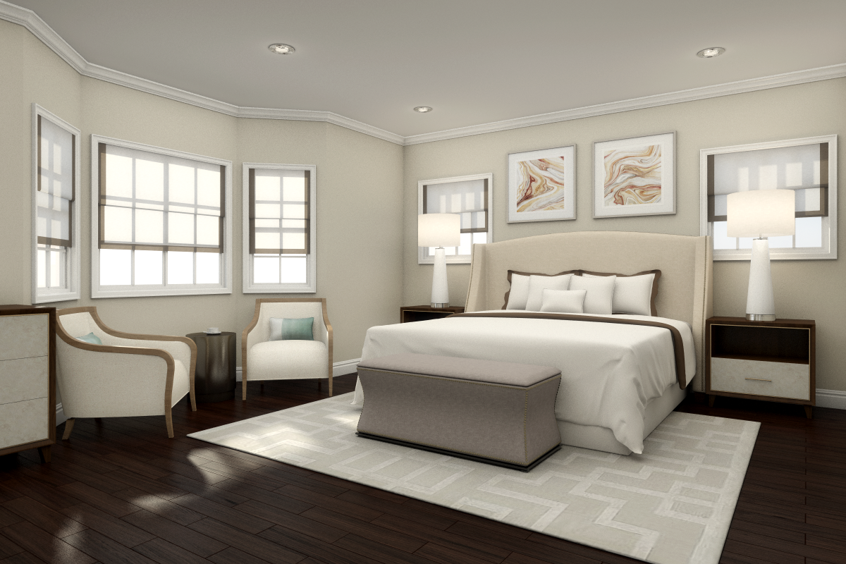 Online Designer Bedroom 3D Model 1