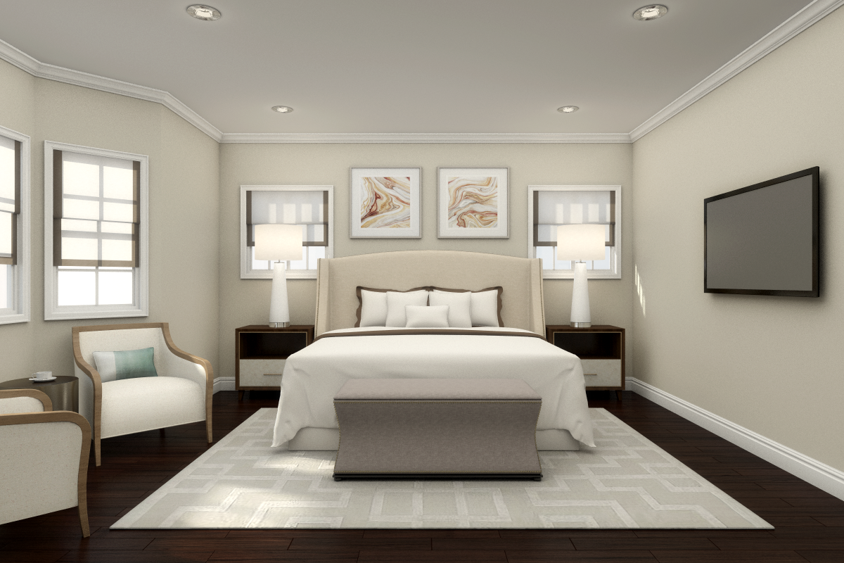 Online Designer Bedroom 3D Model 2