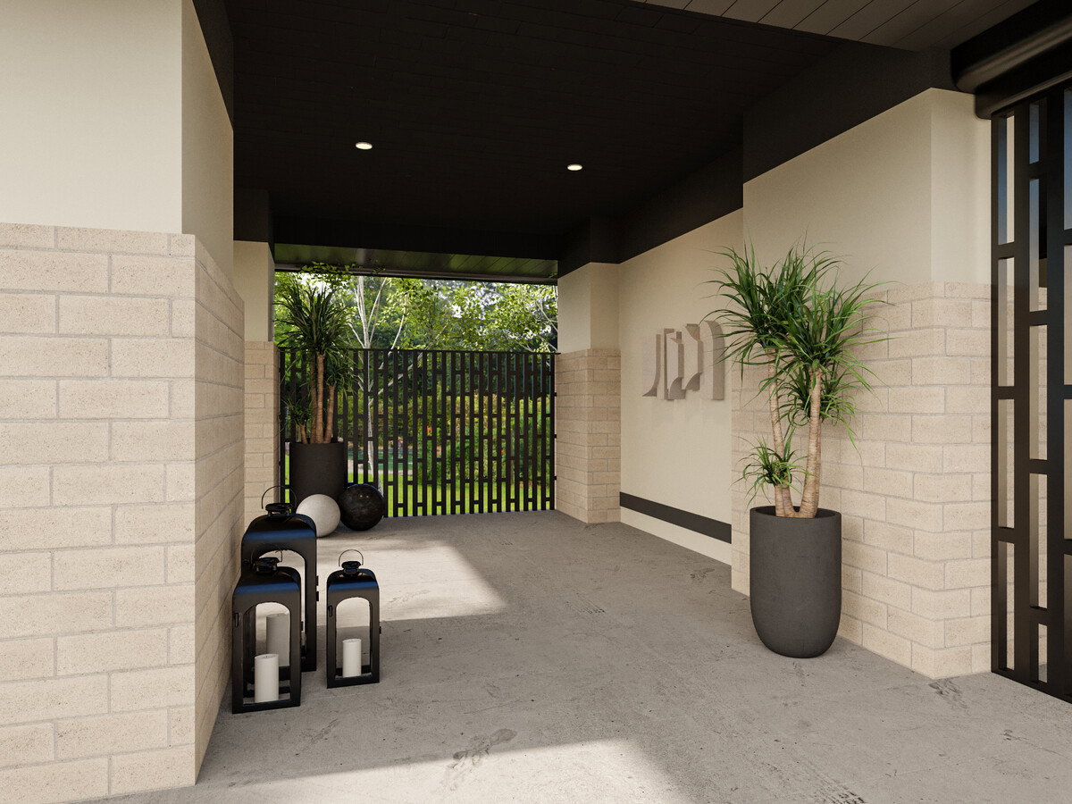 Modern Contemporary Entrance & Hallway Design Rendering thumb