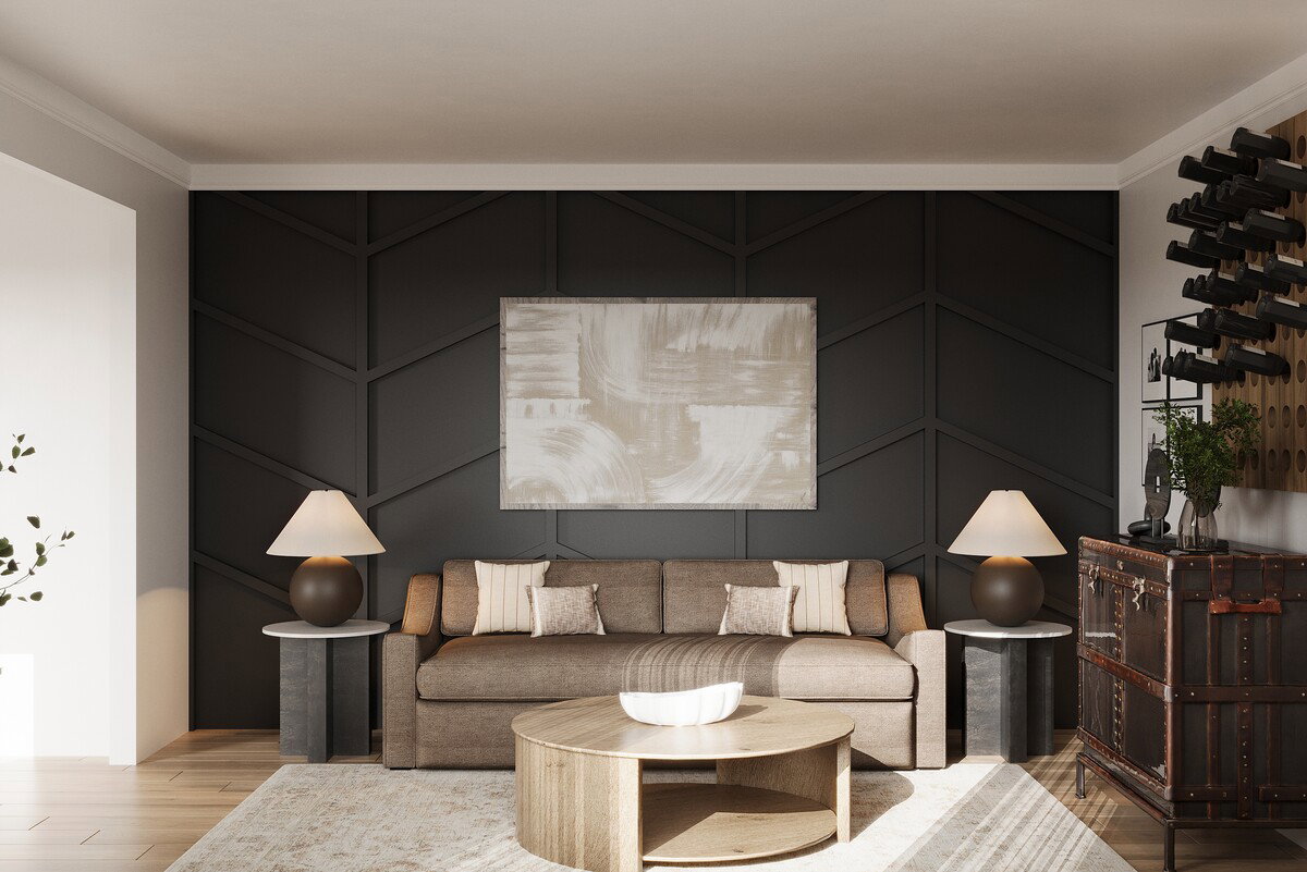 Fresh & Comfortable Living Room Remodel Rendering thumb