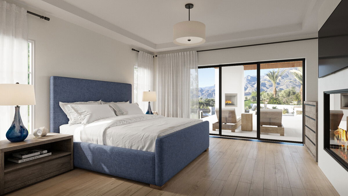 Chic and Coastal Interior Design Rendering thumb