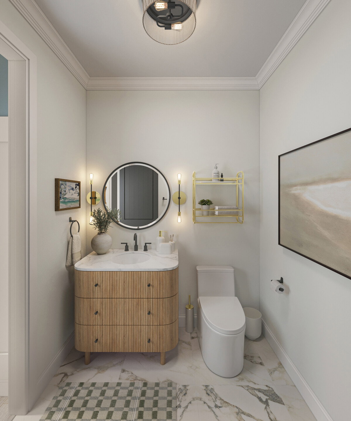 Coastal Contemporary Home Design Rendering thumb