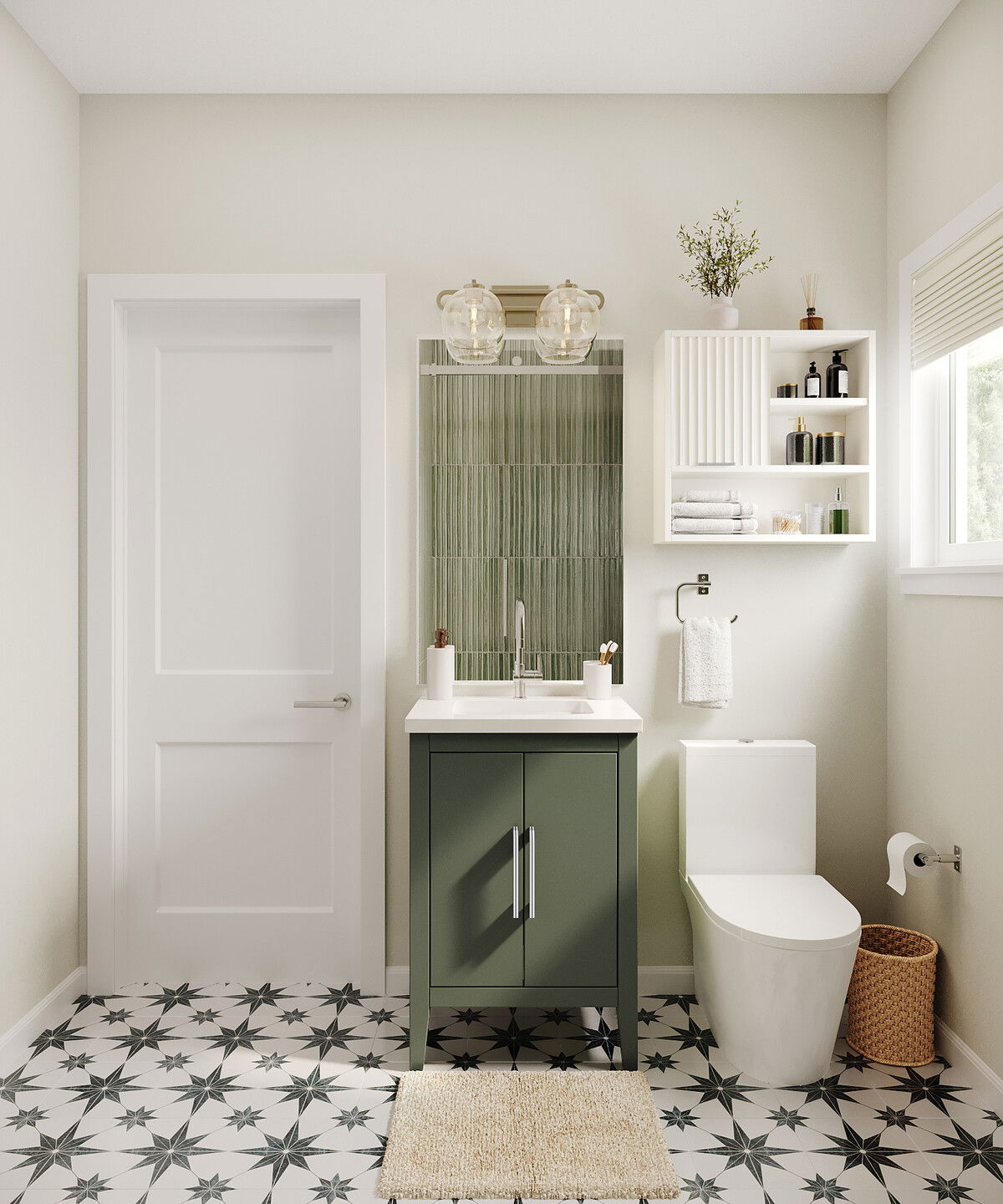 Modern Coastal Escape Bathroom Renovation Rendering thumb
