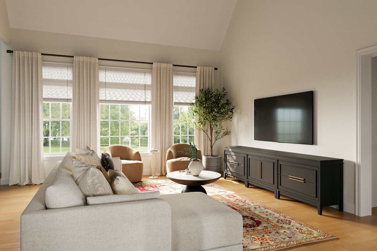 Sophisticated Modern Transitional Home Design Rendering thumb