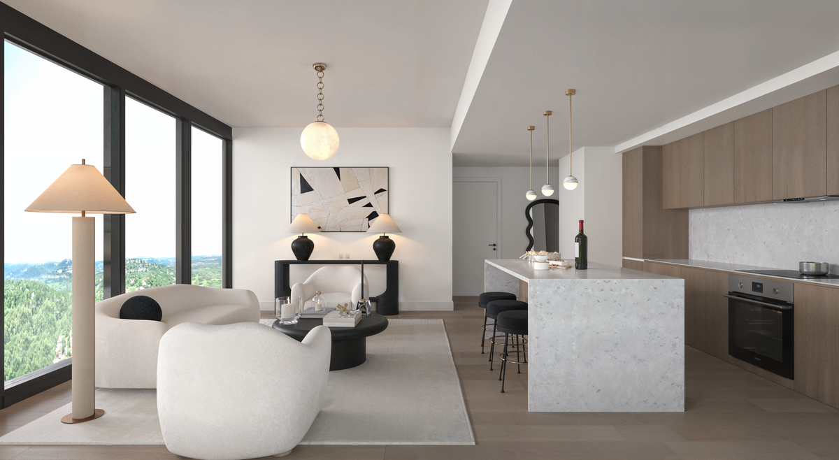 Elegant Contemporary Full Office Design Rendering thumb