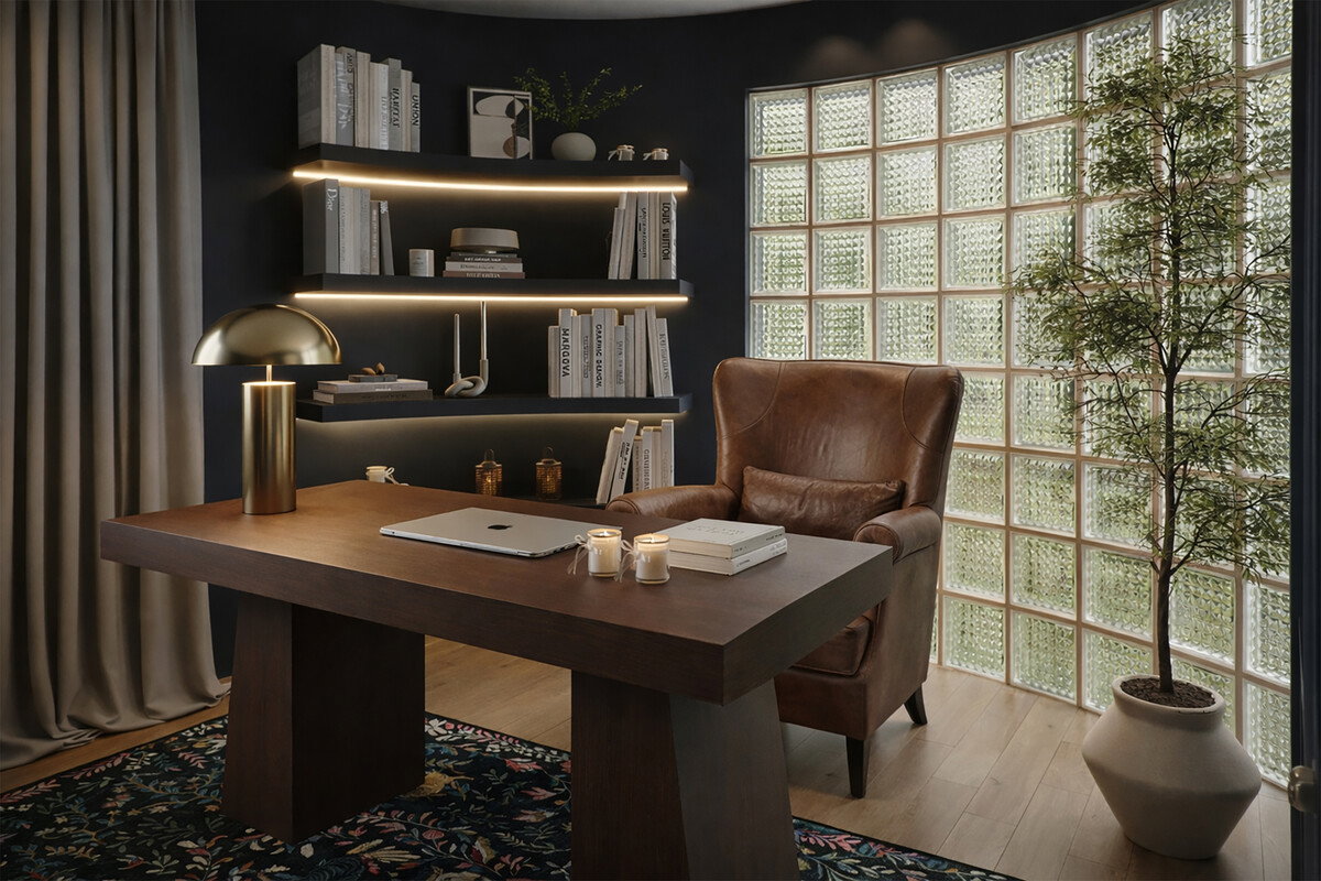 Stylish Modern Organic Home Remodel Rendering thumb