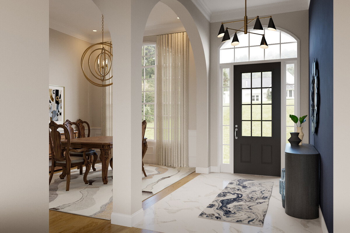 Welcoming Modern Contemporary Abode Design Rendering thumb