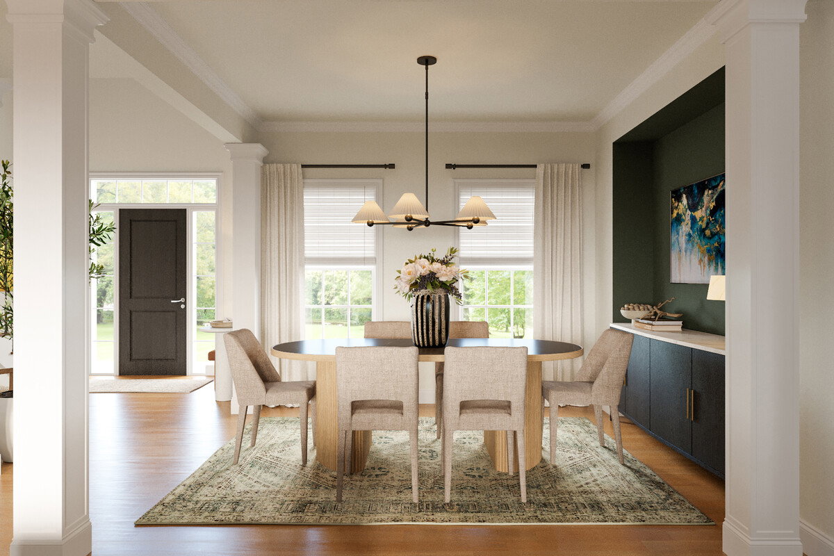Sophisticated Modern Transitional Home Design Rendering thumb