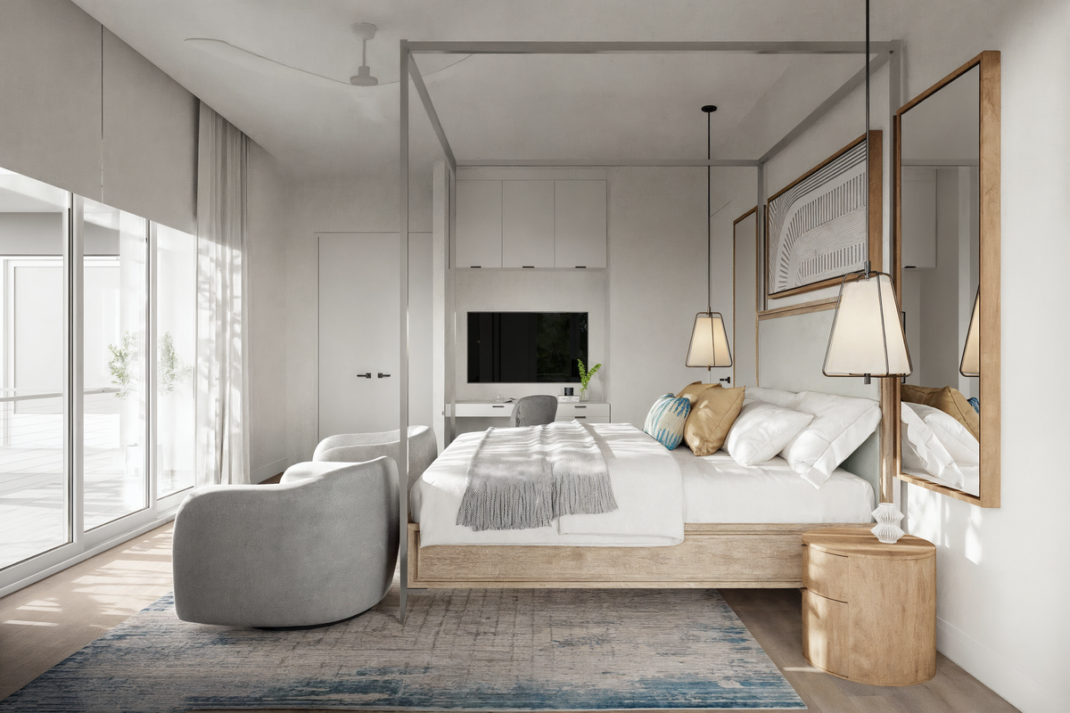 California Modern Style Home Renovation Rendering thumb