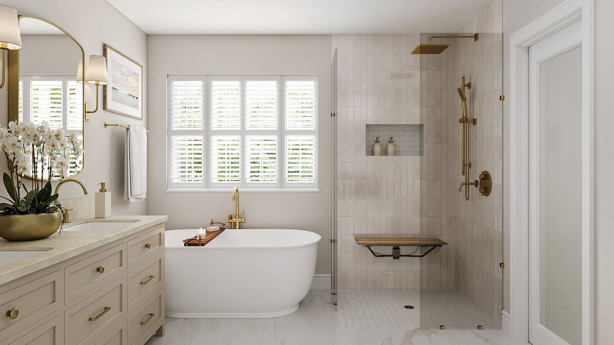 Timeless Transitional Bathrooms Design Moodboard thumb