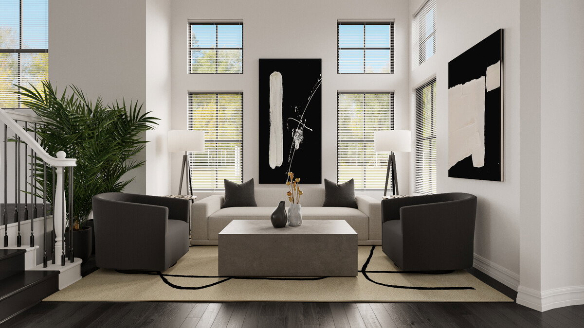Modern Transitional Home Design Rendering thumb