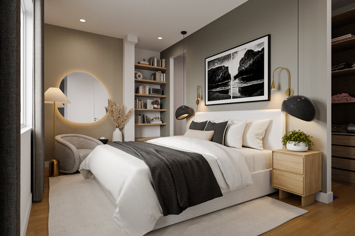 Sleek & Sophisticated Home Design Rendering thumb