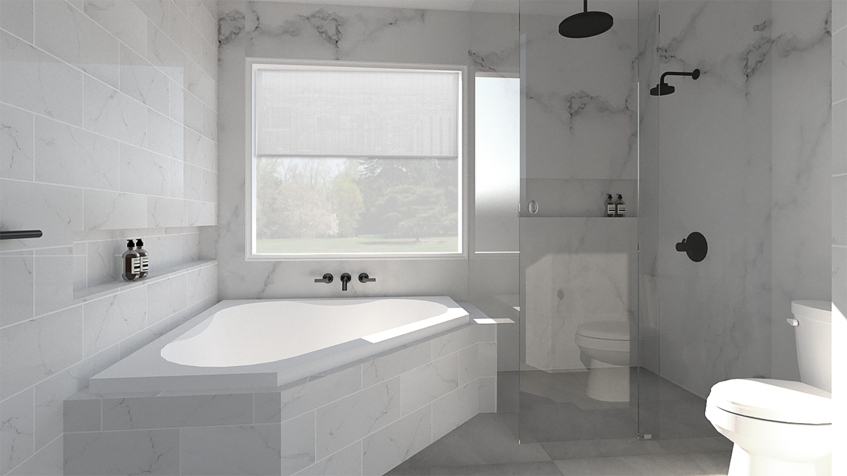 Modern & Dramatic Home Renovation Rendering thumb