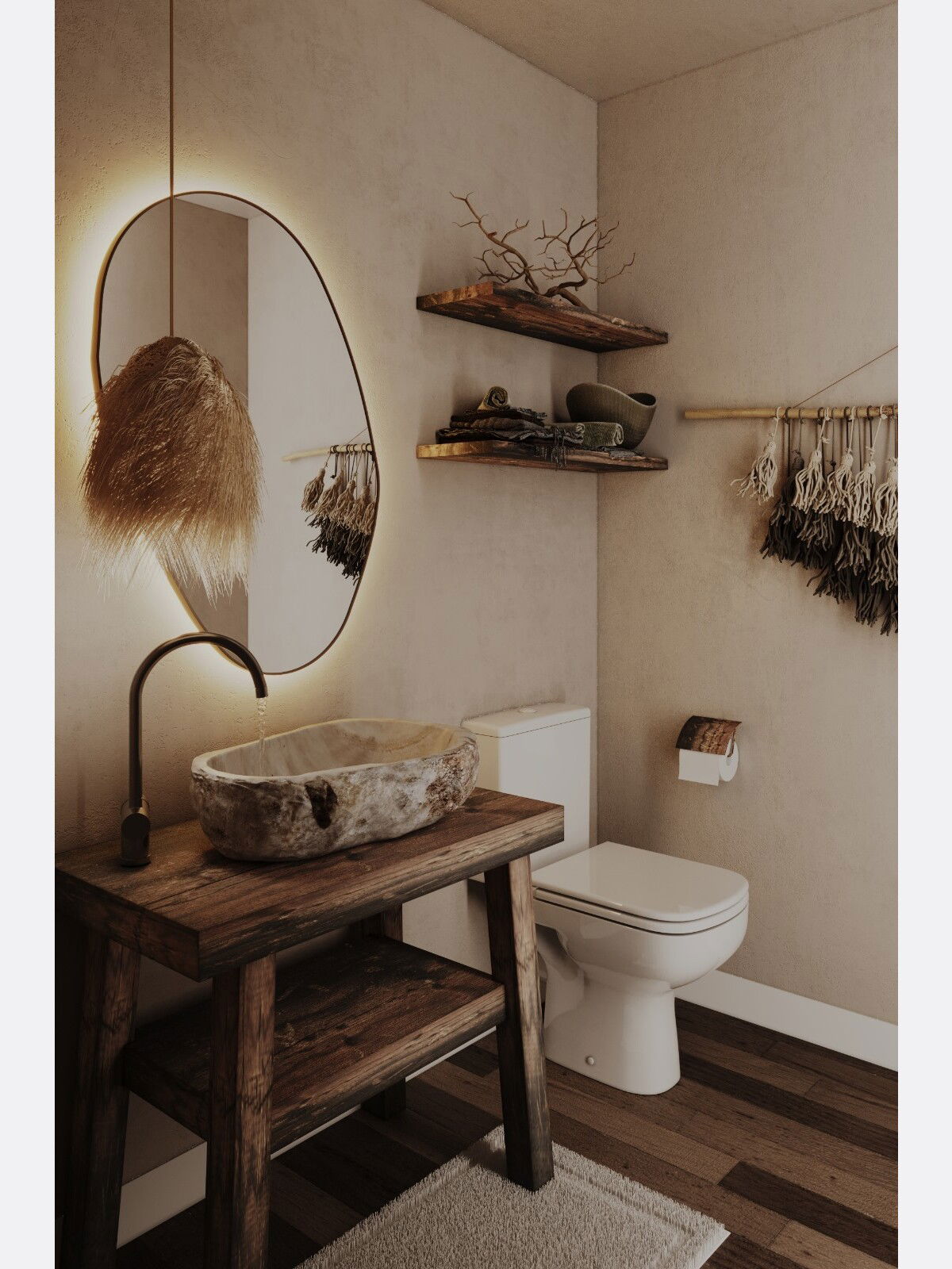 Wabi Sabi Interior Design  Rendering thumb