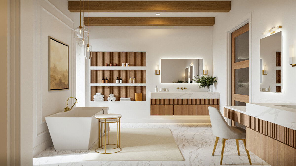 Modern and Elevated Interior for a New Built Home Rendering thumb