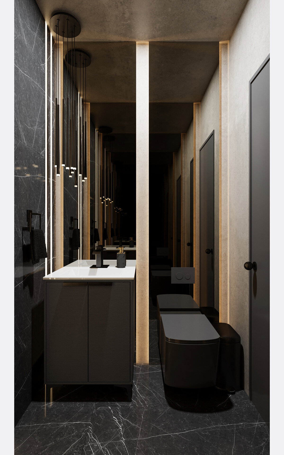 Masculine Kitchen, Bar & Bathroom Renovation Rendering thumb