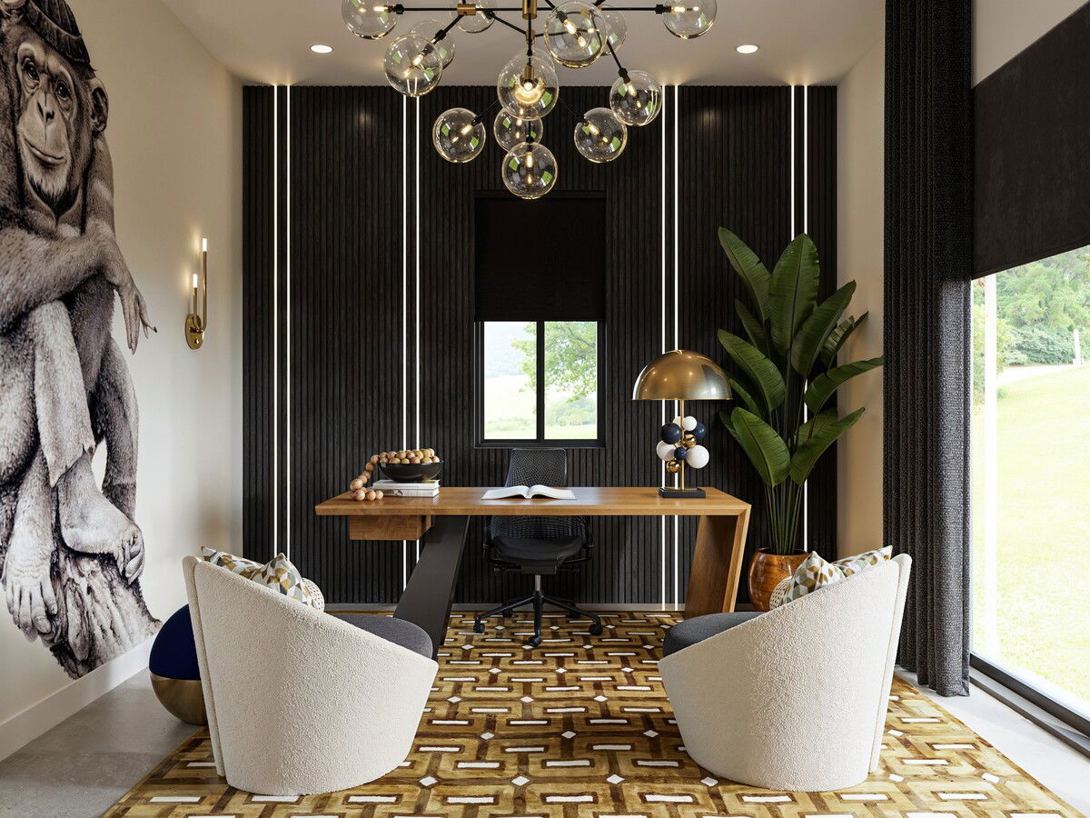 Urban Sophisticated Home Office Design Moodboard thumb