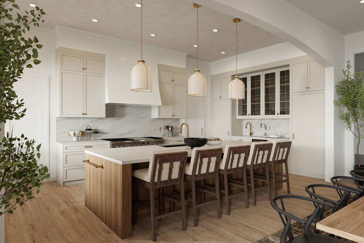 Rustic Modern Tudor Remodel with Wood Finishes Rendering thumb