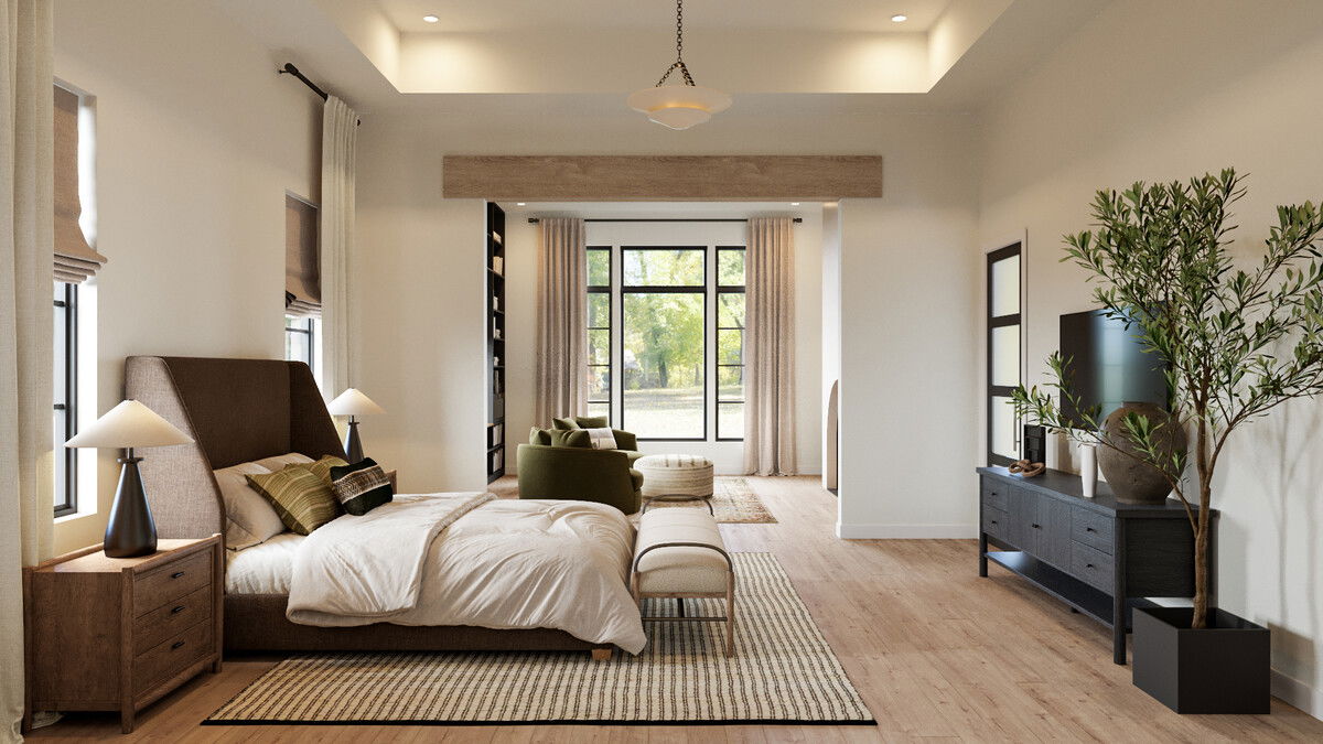 Rustic Modern Tudor Remodel with Wood Finishes Rendering thumb