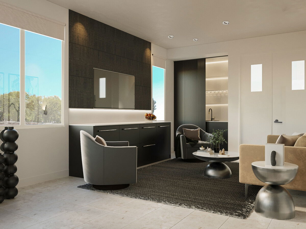 California Modern Style Home Renovation Rendering thumb