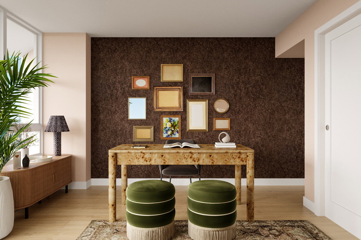 Sophisticated Eclectic Mid Century Home Design Rendering thumb