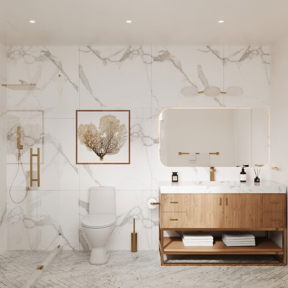 Sleek & Sophisticated Contemporary Home Design Rendering thumb