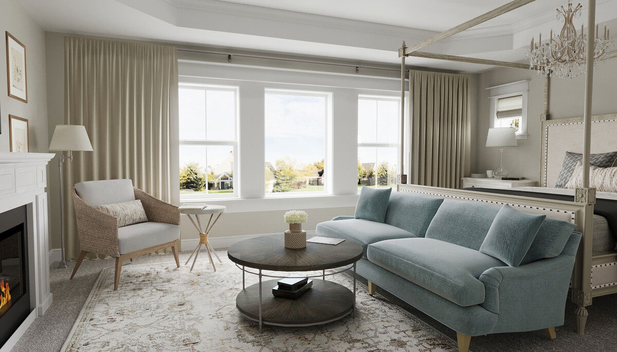 Transitional Master Bedroom: Elegant Neutrals Rendering thumb