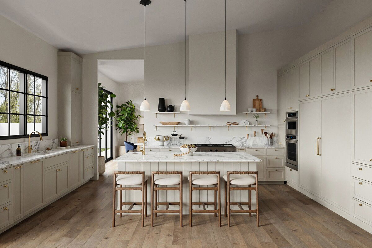 Rustic Mediterranean Home Renovation Rendering thumb