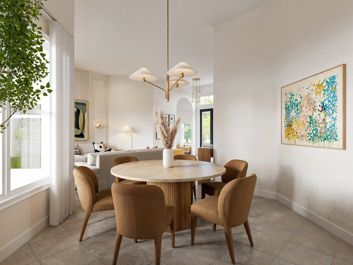 Fresh & Modern Living/Kitchen & Office Design Rendering thumb