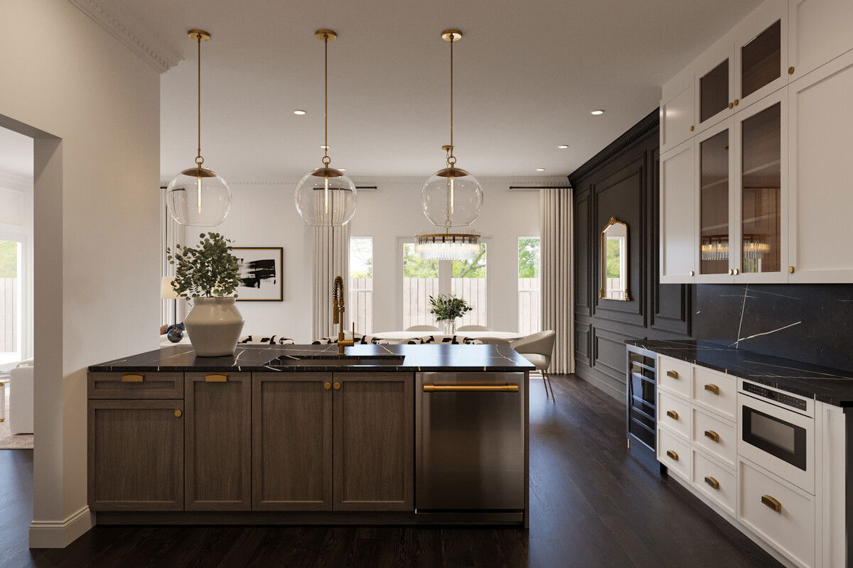 Modern Transitional Home Design Rendering thumb