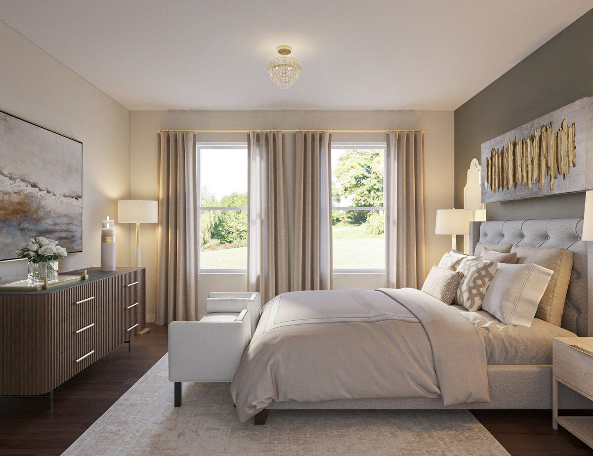 Elegant Luxury Guest Bedroom Renovation Rendering thumb