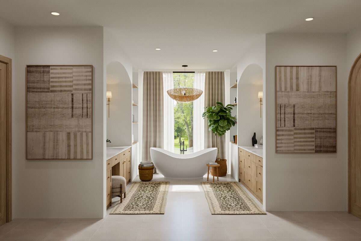 Rustic Modern Tudor Remodel with Wood Finishes Rendering thumb