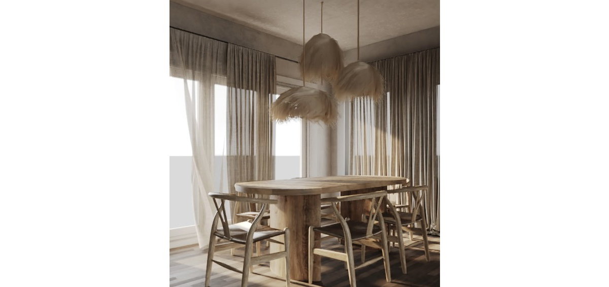 Wabi Sabi Interior Design  Rendering thumb