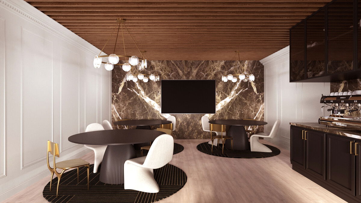 Elegant Sophisticated Software Company Renovation Rendering thumb