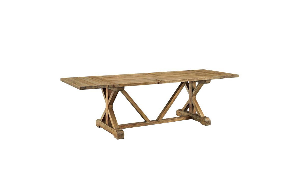 Extendable Light Wood Dining Table, by Modway Furniture, 36" length x 102.5" width x 30" height View 1