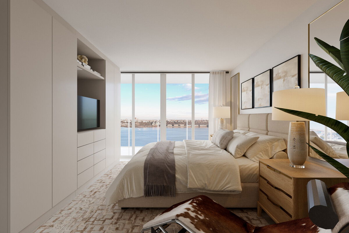 Sophisticated Modern Bayfront Condo Remodel Rendering thumb