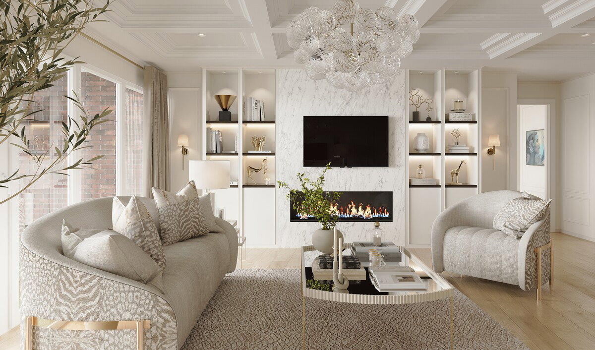 Luxurious Spa Inspired Home Design Rendering thumb