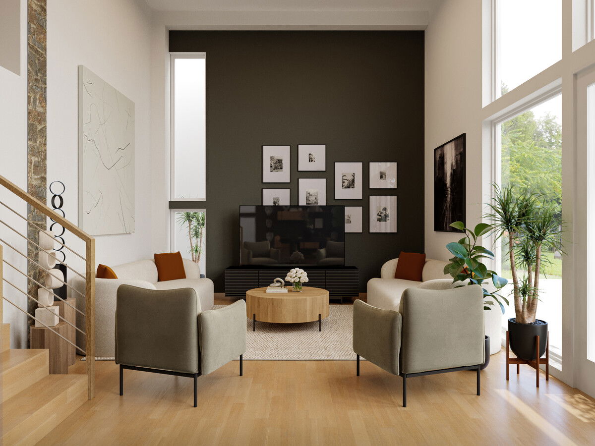 Sleek & Sophisticated Home Design Rendering thumb